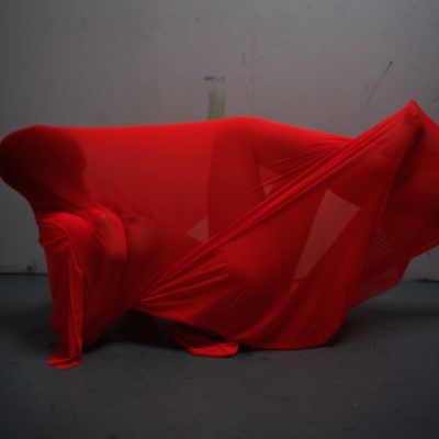 UNTITLED (MICHELLE'S STUDIO, RED STRETCH) by POLLY PENROSE